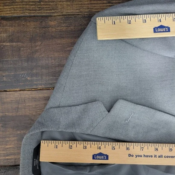 Saddelbred Men's Sport Coat Blazer Two Button Gray Polyester Viscose‎ 48R